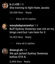 Fans comment on Sydney Sweeney's new appearance (Image via Instagram/@pubity)